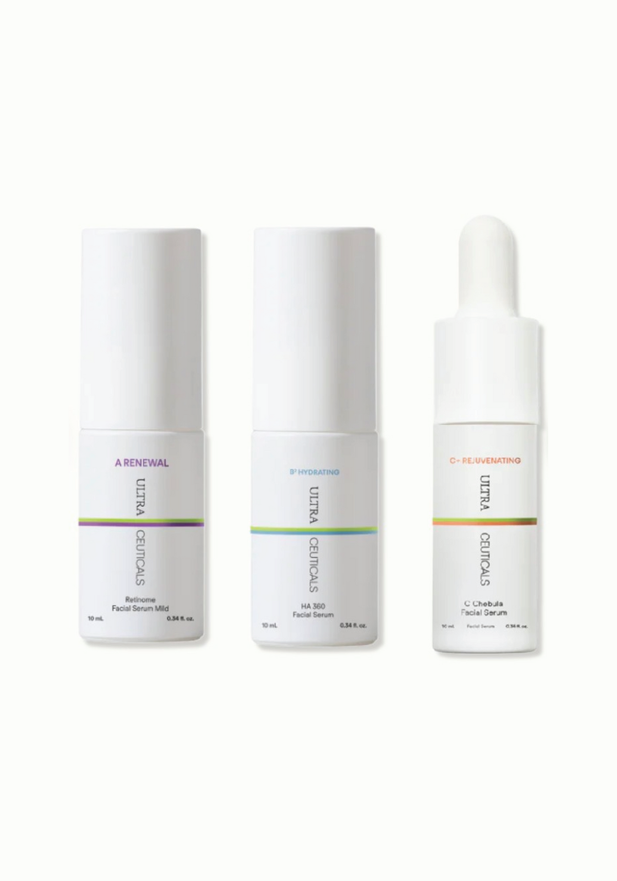 Discover the Ultraceuticals ABC Mini Essentials Kit with three travel-sized serums to renew, hydrate and brighten skin for a healthy, radiant complexion.