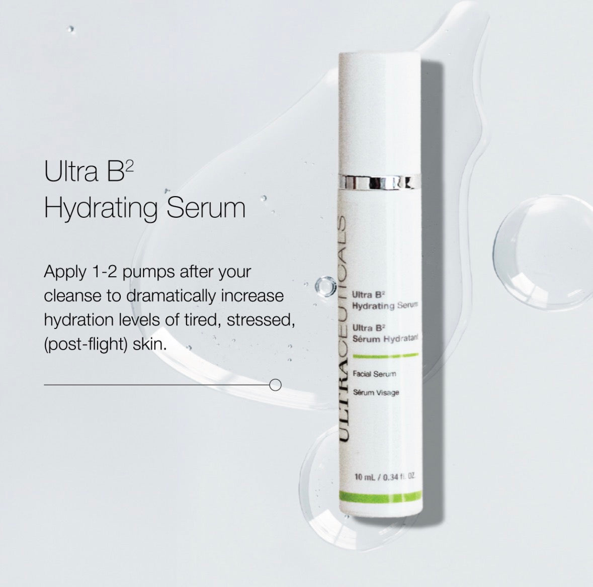Ultraceuticals Ultra B² Hydrating Serum for intense hydration and a healthy skin barrier.