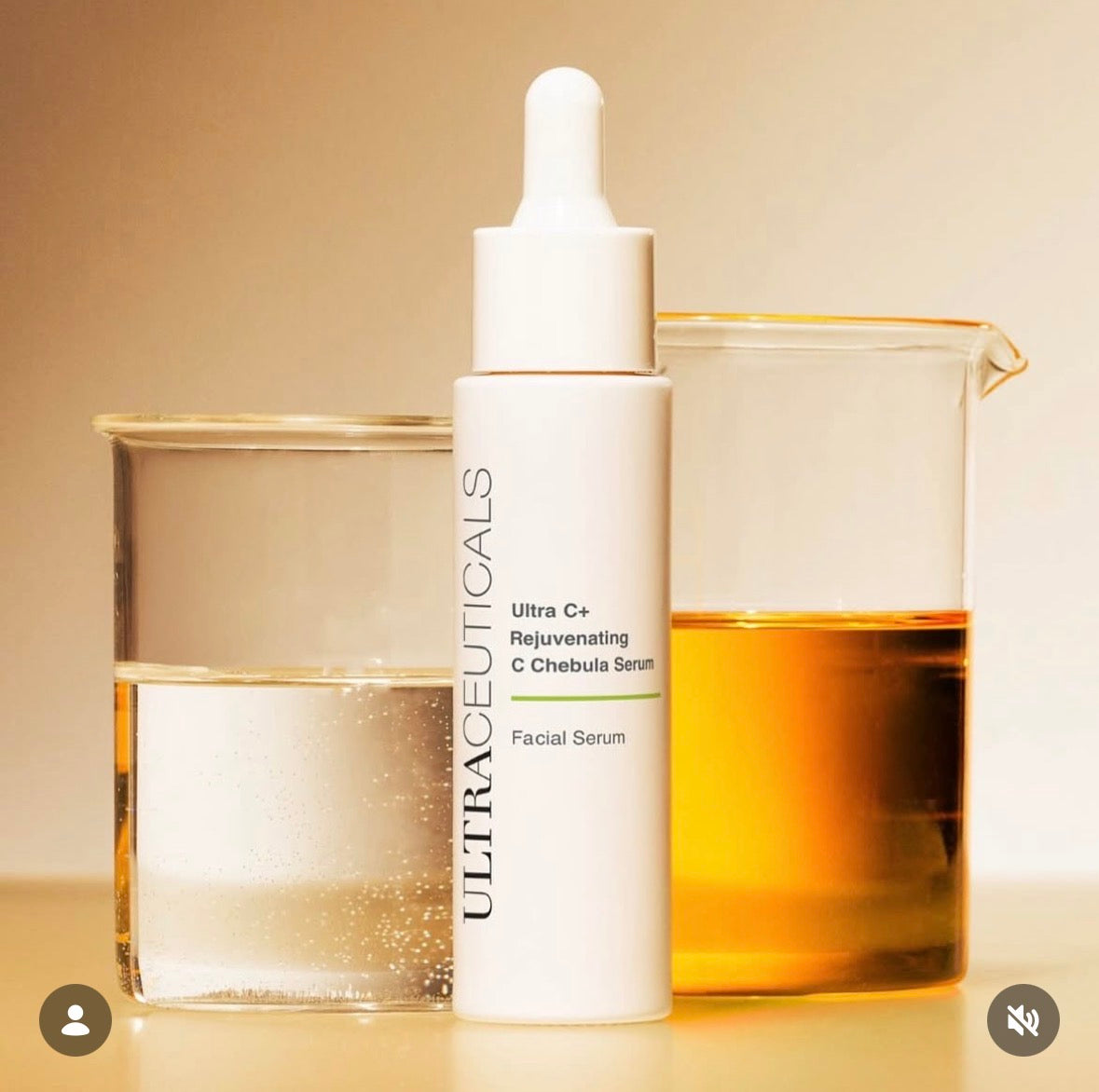 Ultraceuticals Ultra C+ Rejuvenating C Chebula Serum to brighten and rejuvenate the skin.