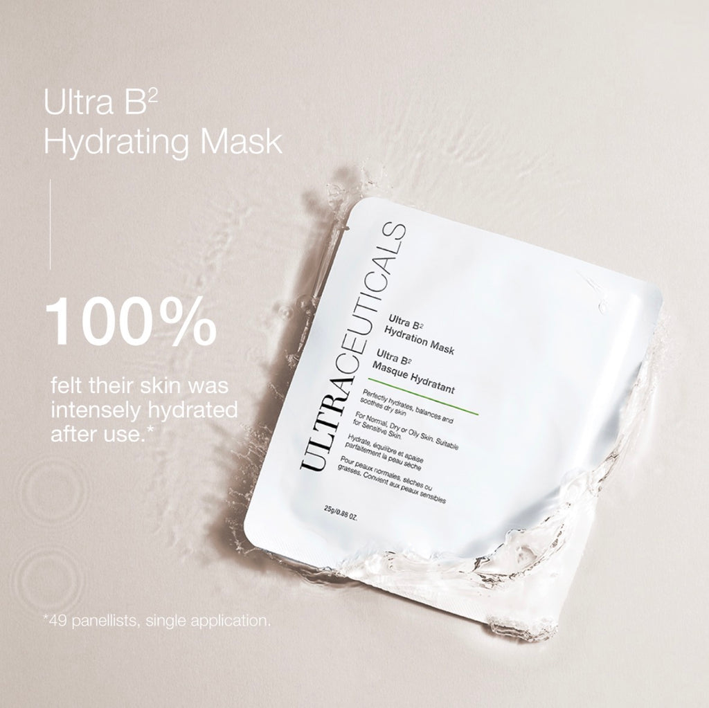 Ultraceuticals Ultra B² Hydration Mask single sheet mask for deep hydration.