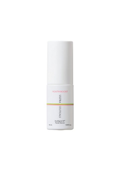 Ultraceuticals Youth Boost ExoSignal GF² Facial Serum, designed to target nine visible dimensions of skin aging, including firmness, elasticity, hydration, and radiance.