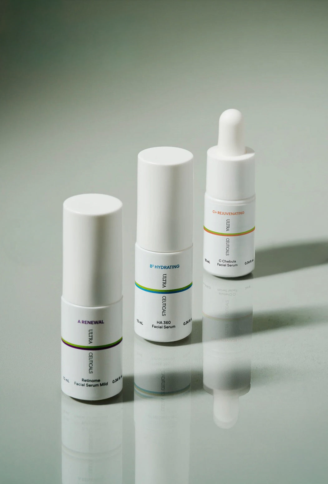 Ultraceuticals ABC Mini Essentials Kit features three travel-sized serums to renew, hydrate and brighten skin for a healthy, radiant complexion.