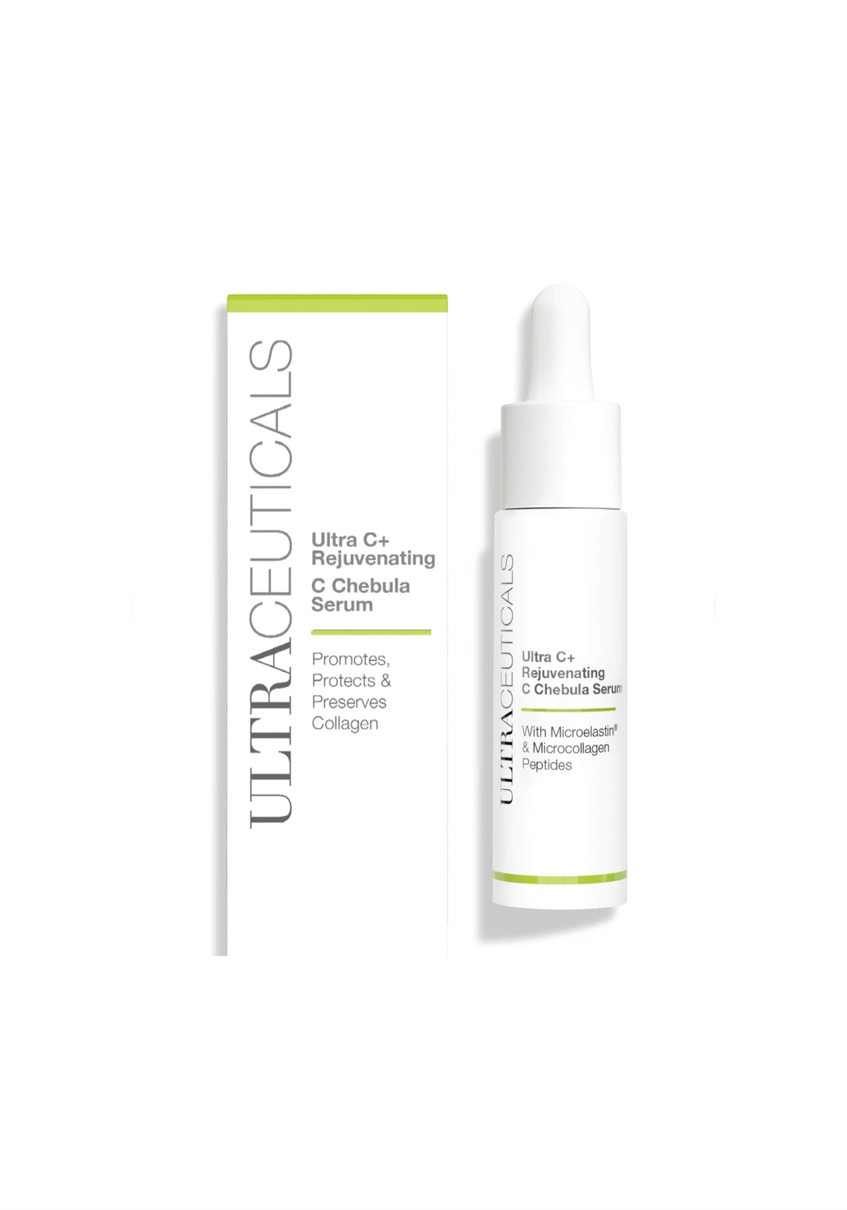 Ultraceuticals Ultra C+ Rejuvenating C Chebula Serum to brighten and rejuvenate the skin.