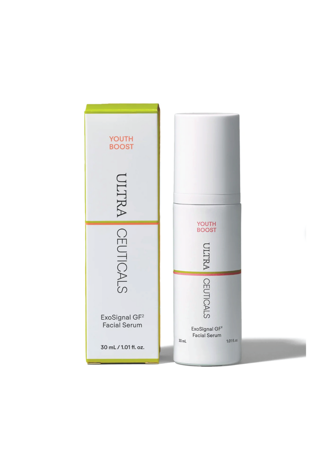 Ultraceuticals Youth Boost ExoSignal GF² Facial Serum to support firmer, younger-looking skin.