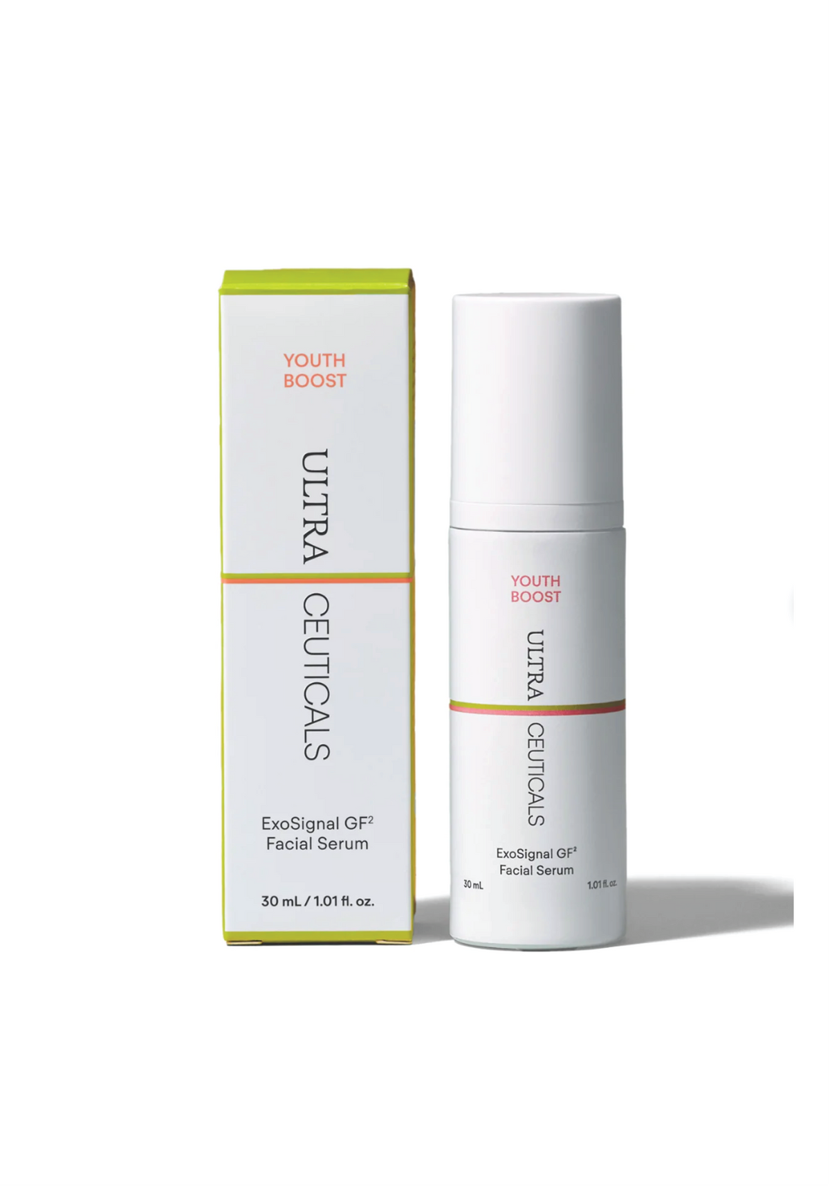 Ultraceuticals Youth Boost ExoSignal GF² Facial Serum to support firmer, younger-looking skin.